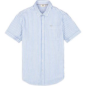 Garcia Overhemd korte mouw blauw (Maat: XL) - Streep