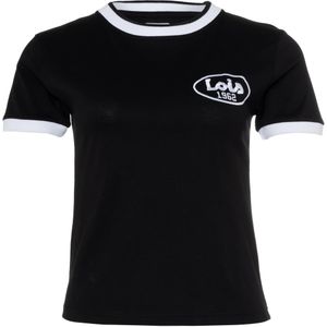 LOIS T-shirt zwart (Maat: S) - Logo - Halslijn: Ronde hals,
