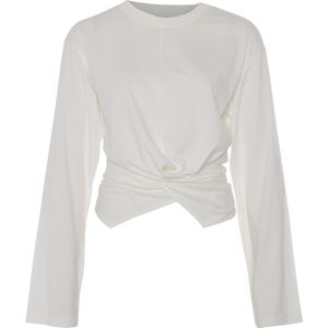 Club L'Avenir Dames longsleeve wit (Maat: S) - Halslijn: Ronde hals,