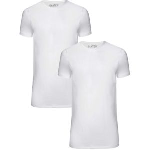 Slater T-shirt wit (Maat: XXL) - Effen - Halslijn: Ronde hals,
