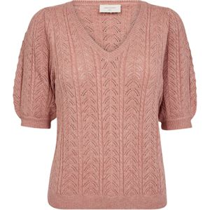 Freequent Trui roze (Maat: L) - Effen - Halslijn: V-hals,