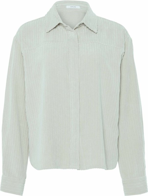 OPUS - Falve - Overhemdblouse - Puur Katoen - Relaxed Fit - Met Borstzak