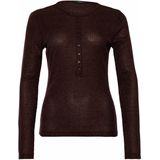 OPUS Dames longsleeve bordeaux (Maat: 36) - Glitter - Halslijn: Ronde hals,