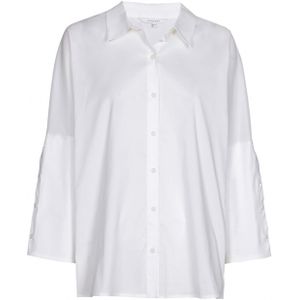 Xandres Dames blouse wit (Maat: 38) - Halslijn: Polokraag,