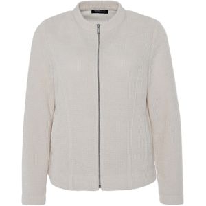 Frank Walder Dames vest ecru (Maat: 36) - Effen - Halslijn: Opstaande kraag,