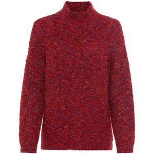 Olsen Dames trui rood (Maat: 36) - Halslijn: Opstaande kraag,