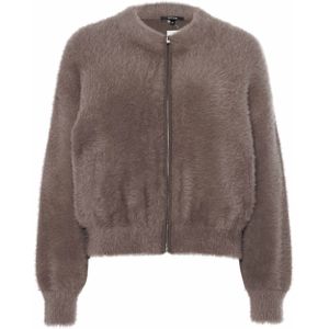 OPUS Dames vest bruin (Maat: 36) - Effen - Halslijn: Ronde hals,