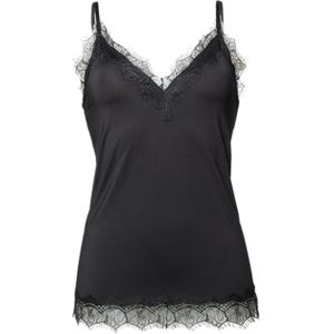 Rosemunde Dames top zwart (Maat: 46) - Kant - Halslijn: V-hals,