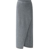 Oui - Wikkelrok - Wolmix - Nauwsluitende Pasvorm - Gebreide Look