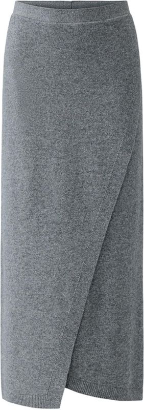 Oui - Wikkelrok - Wolmix - Nauwsluitende Pasvorm - Gebreide Look