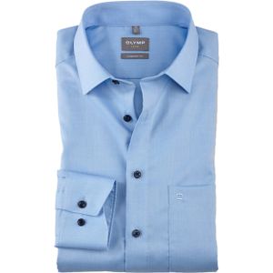 Olymp Comfort Fit Luxor Overhemd lange mouw blauw (Maat: 39) - Effen