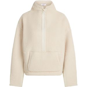 Penn & Ink N.Y. Dames trui ecru (Maat: S) - Effen - Halslijn: Opstaande kraag met rits,