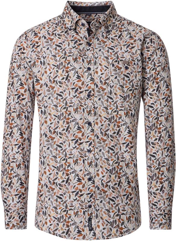 Casamoda - Casual Hemd Lange Mouw - Bruin - B.D. Casual Fit