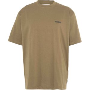 Woodbird T-shirt bruin (Maat: S) - TekstFotoprint - Halslijn: Ronde hals,