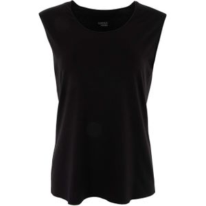Sommermann Dames top zwart (Maat: 38) - Effen - Halslijn: Ronde hals,