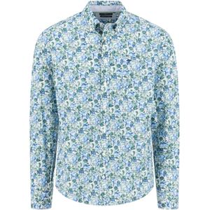 Fynch-Hatton Heren overhemd lange mouw groen (Maat: S)