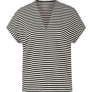 Expresso T-shirt zwart (Maat: XL) - Streep - Halslijn: V-hals,