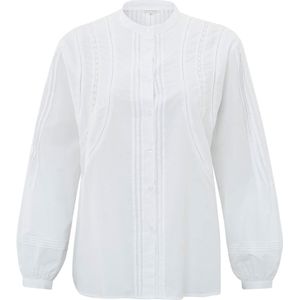 YAYA Blouse wit (Maat: 38) - Effen - Halslijn: Ronde hals,