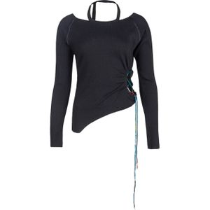 1/OFF Paris Top zwart (Maat: XS) - Effen - Halslijn: Ronde hals,