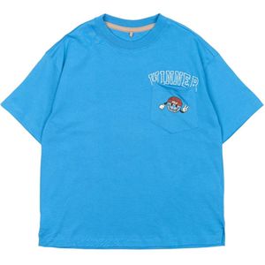 THE NEW T-shirt blauw (Maat: 128) - Fotoprint - Halslijn: Ronde hals,