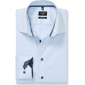 Olymp no6 Heren overhemd extra lange mouw blauw (Maat: 43)