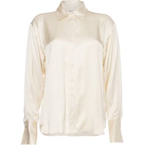 InWear Blouse ecru (Maat: 38) - Effen - Halslijn: Kraag,