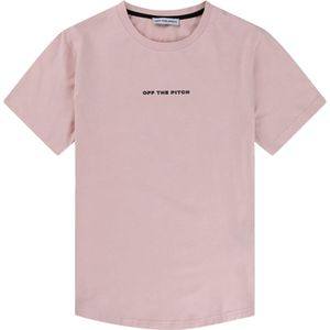 Off The Pitch T-shirt roze (Maat: M) - Tekst - Halslijn: Ronde hals,