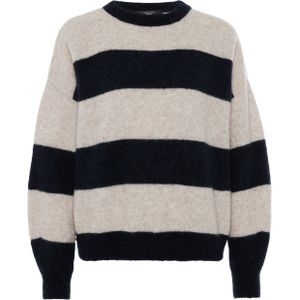 Weekend MaxMara Trui blauw (Maat: M) - Streep - Halslijn: Ronde hals,