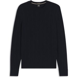 BOSS Menswear - Kabelgebreide Trui - Wol en Kasjmier