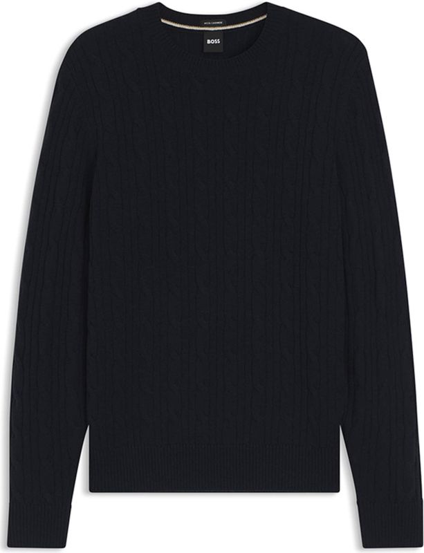 BOSS Menswear - Kabelgebreide Trui - Wol en Kasjmier