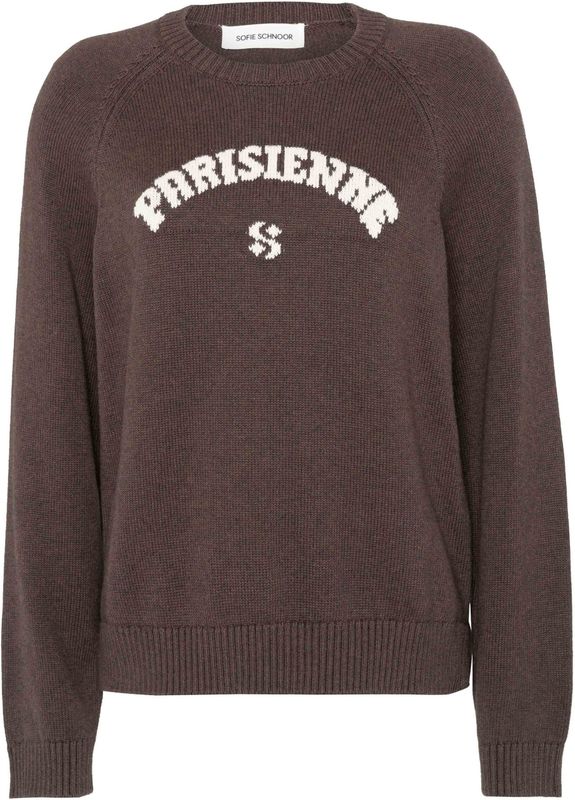 Sofie Schnoor - Parisienne - Vrouwentrui - Donkerbruin - Casual Snit