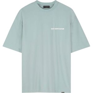 Don't waste culture T-shirt groen (Maat: XL) - Tekst - Halslijn: Ronde hals,