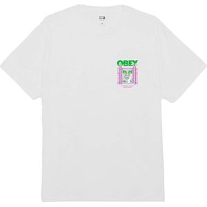 Obey T-shirt wit (Maat: L) - Fotoprint - Halslijn: Ronde hals,