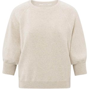 Yaya Trui Beige - Casual Dames Sweater met Ronde Halslijn