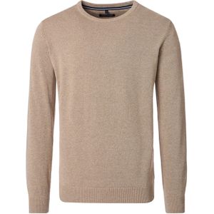 Casa Moda Heren trui beige (Maat: M) - Mélange - Halslijn: Ronde hals,