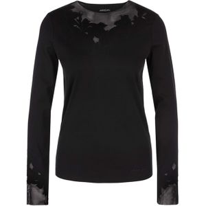 Marc Cain Longsleeve zwart (Maat: 44) - Effen - Halslijn: Ronde hals,