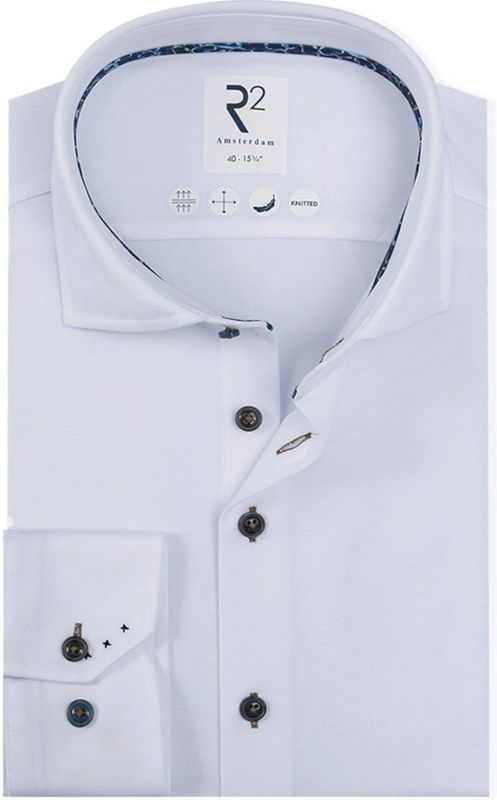 R2 Amsterdam - Overhemd - Wit - Lange Mouw
