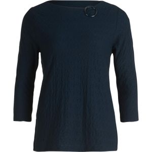 Betty Barclay T-shirt blauw (Maat: 48) - Effen - Halslijn: Ronde hals,