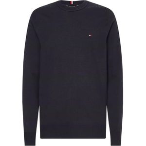 Tommy Hilfiger Trui blauw (Maat: S) - Effen - Halslijn: Ronde hals,