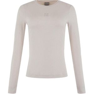 Moscow Dames longsleeve beige (Maat: XL) - Effen - Halslijn: Ronde hals,