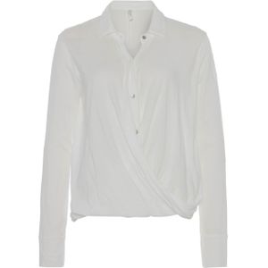 10 Days - Blouse - Ecru - Wrap Blouse - Polokraag