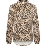 HV Society Blouse beige (Maat: 36) - Halslijn: Polokraag,