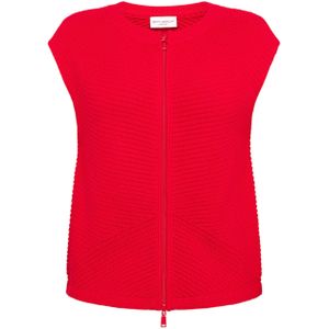 Betty Barclay Gebreid vest  rood