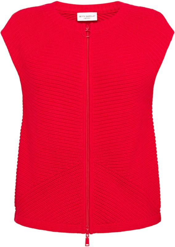Betty Barclay Gebreid vest  rood