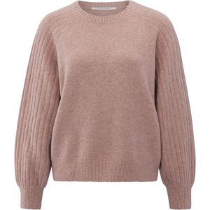 YAYA - Pullover - Roze - Rib Mixed Sweater LS