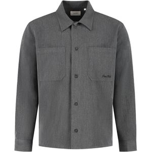 Pure Path - Overhemd - Midden Grijs - Lange Mouw - Oxford Melange