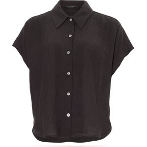 Opus - Donkerbruine Blouse - Structuur