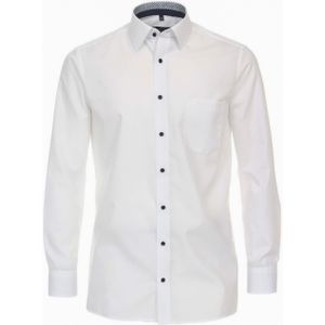 Casa Moda Overhemd lange mouw wit (Maat: 44) - Effen