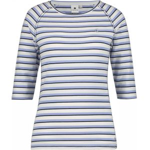 Luhta T-shirt blauw (Maat: XL) - Streep - Halslijn: Ronde hals,
