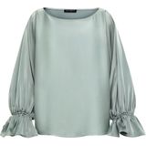 Betty Barclay Dames blouse groen (Maat: 36) - Effen - Halslijn: Boothals,